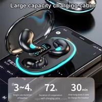 Écouteurs intra-auriculaires sans fil X55 TWS avec affichage LED, microphone, étanchéité IPX-7 et son stéréo