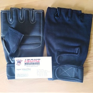 Gran oferta 2023, guantes de gimnasio de medio dedo para Fitness, guantes de cuero para levantamiento de pesas con soporte para muñeca para hombres y mujeres, accesorios de Fitness - Product Image 1