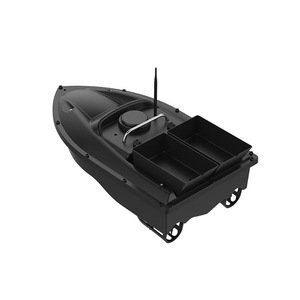 Barco Cebador de Pesca RC D13c 54x27x21cm con Doble Tolva, Control Remoto, Alcance de 400-500M, Retorno con un Solo Botón, Plástico Negro - Product Image 2