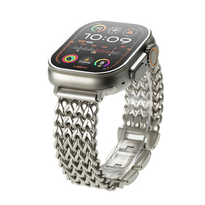<span class=keywords><strong>Bracelet</strong></span> de luxe pour <span class=keywords><strong>Apple</strong></span> <span class=keywords><strong>Watch</strong></span> Band Ultra <span class=keywords><strong>Bracelet</strong></span> pour IWatch 11 10 9 8 7 <span class=keywords><strong>Bracelet</strong></span> en acier inoxydable Chaîne en métal - Product Image 6