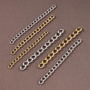 Catena di Estensione Impermeabile in Acciaio Inossidabile Placcato <span class=keywords><strong>Oro</strong></span> 18K PVD da 5cm per Collane e Bracciali, Forniture per Creazione di Gioielli Fai-da-Te, Vendita all'Ingrosso - Product Image 2