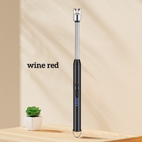 Briquet BBQ à rotation libre à 360 degrés avec logo personnalisé, rechargeable par USB, coupe-vent, à arc électrique, pour cadeau de la Saint-Valentin