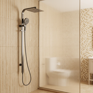 Ensemble de <span class=keywords><strong>douche</strong></span> numérique noir avec affichage numérique, 4 fonctions, robinet de <span class=keywords><strong>baignoire</strong></span> mural avec pommeau de <span class=keywords><strong>douche</strong></span> pluie et douchette à main - Product Image 2