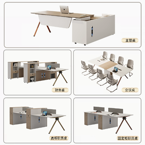 Muebles de Oficina de Lujo a Precios Accesibles, Escritorio Ejecutivo en Forma de I, Metal y MDF, para Oficina en Casa, Reemplazo Elegante para - Product Image 3