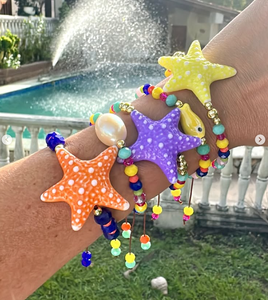 Cadena de cuentas chapada en oro de 18 quilates con colgantes de estrellas, collar, regalo de joyería - Product Image 3