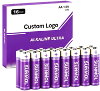 Piles AA Double A 1,5 V LR6 Ultra Alcalines Durée de vie de 10 ans pour télécommandes de télévision, appareils ménagers et électroniques