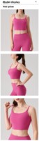 Sujetador deportivo Sling para mujer, con tirantes fijos, talla mediana, con almohadillas, espalda sexy, transpirable, de alto soporte, 100% nailon