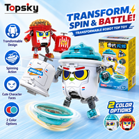 Juguete Robot Transformable Mini Dual-Form para Niños - Trompo Transformable Yukishiro para Jugar en Interiores