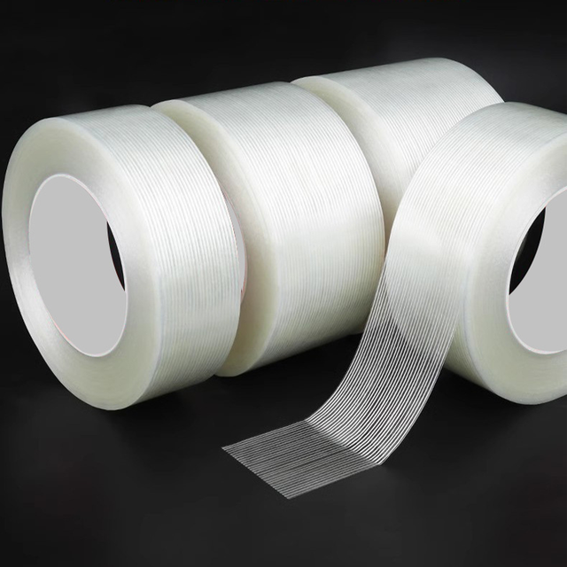 Single Sided Glass Fiber Tape Strong Stickiness Fiberglass Mesh Tape High Tensile Double Sided Grid Tape for Industrial Bonding