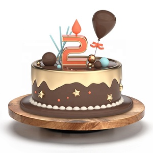 Rotating Stainless Steel <strong>Cake</strong> Plate with Ceramic Base <strong>Cake</strong> <strong>Stand</strong> Display Server Tray - Product Image 4