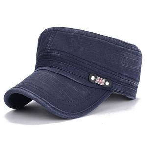 Wholesale Korean Fashion Men Captain Hat Plain New Sun Visor <b>Old</b> Wash Flat Captain Hats - Product Image 3