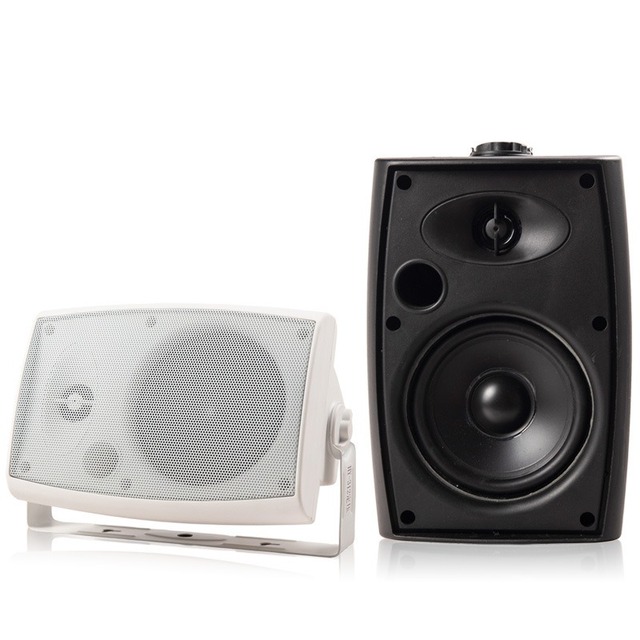 8" Stereo System Two-way Audio Crossover Plastic Cabinet 80W Wall-mounted Speaker for Superior Background Music 2-Channel Audio