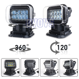 OVOVS - Foco LED de 50w y 7 Pulgadas con Control Remoto Inalámbrico, Rotación de 360°, <span class=keywords><strong>Base</strong></span> Magnética Fuerte, Búsqueda Automática, para Camiones, Todoterreno - Product Image 3