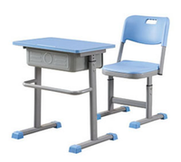 Ensemble de bureau et chaise d'école réglables avec design ergonomique pour mobilier de classe et usage scolaire