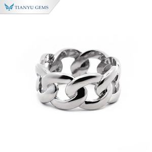 Anillo de Cobre de Moda Hip Hop de TIanyu Gems, Anillo Cubano, Joyería de Estilo Cadena Gruesa para Fiestas y Uso Diario - Product Image 1