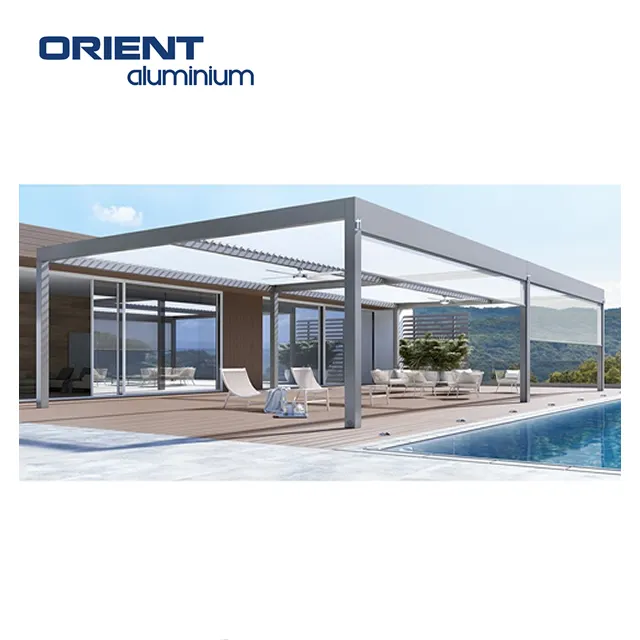 ORIENT Customized Pergolas And Gazebos Outdoor 4x4 Outdoor Furniture Garden Aluminum Bioclimatic Pergola