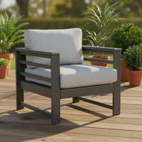 Fauteuil d'extérieur en HDPE écologique, sans entretien, pour piscine et balcon, ensemble de canapé de patio, mobilier de jardin moderne