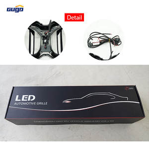 GUGO Nouveau pour <span class=keywords><strong>BMW</strong></span> Série 5 G30 Later Car Modification Double-Line Bright Black Luminous Center Grid Blue Breathing Light <span class=keywords><strong>Grille</strong></span> - Product Image 5