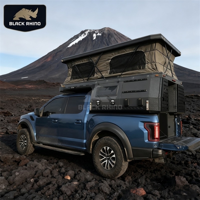 Truck Motor Home Camper Off Road Expedition 4x4 Rv Campers With Slide Fiberglass on Pickup Aluminum Box