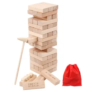 Equilíbrio blocos de construção jogo colorido, madeira, empilhamento, brinquedos educativos, torre de madeira, empilhamento, brinquedos altos para crianças