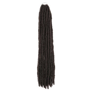 Sintetiche morbide Locs finte 24 pollici uncinetto treccia capelli extension <span class=keywords><strong>acconciature</strong></span> africane Dreadlock trecce Crochet - Product Image 2