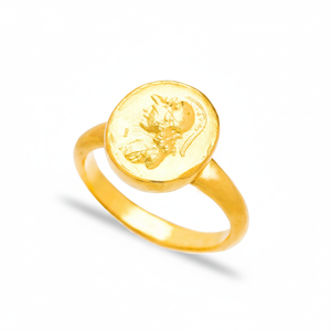 <b>Dainty</b> 22k Gold Plated Medallion Vintage <b>Ring</b> Wholesale Handmade 925 Silver Sterling Jewelry Handcrafted Jewellery - Product Image 2