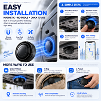 TAG Mini Traceur Intelligent Magnétique Puissant Bluetooth Localisateur Suivi en Temps Réel Appareil Compact Étanche