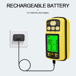 Détecteur de gaz SMART SENSOR 4 en 1 O2 LEL CO H2S, analyseur d'alarme rechargeable avec fonction de rétroéclairage ST8990 - Product Image 4