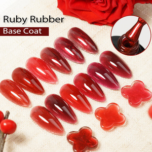 Base Coat Caoutchouc Ruby SANS HEMA, Sans TPO, Qualité Supérieure, Gel Polish Multifonctionnel, Top Coat Caoutchouc Sans Essuyage, Haute Brillance - Product Image 3