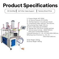 Machine de compression et d'emballage sous vide automatique à double station pour couettes, coussins et textiles souples