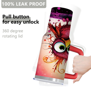 Vaso Térmico de 30oz con Asa, Diseño de Pájaro Colorido, Envío Gratis desde EE. UU., Regalo Divertido de Acero Inoxidable con Forma de Pájaro - Product Image 4