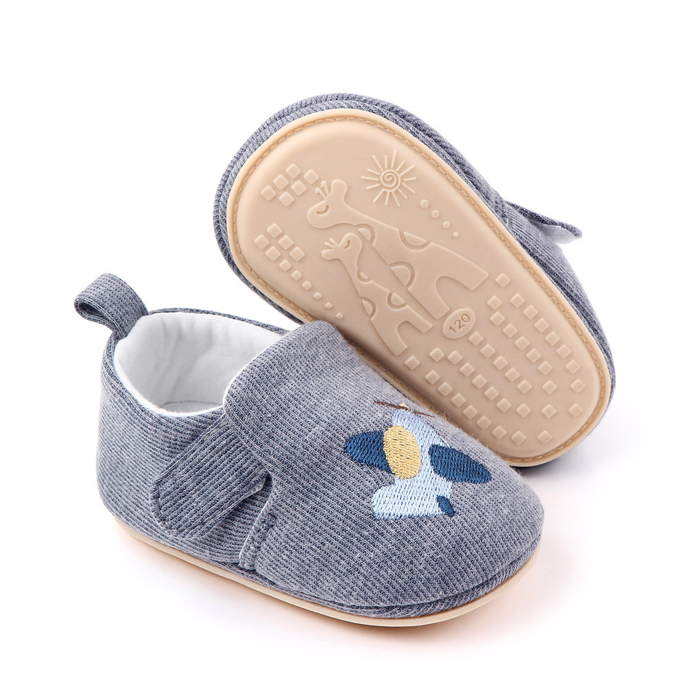 Оптовая продажа, милая детская обувь для новорожденных, нескользящая Мягкая подошва, повседневная обувь для малышей из органического хлопка
