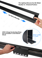 Système d'éclairage sur rail magnétique LED Zhongshan pour projecteur linéaire 48V, encastré ou suspendu