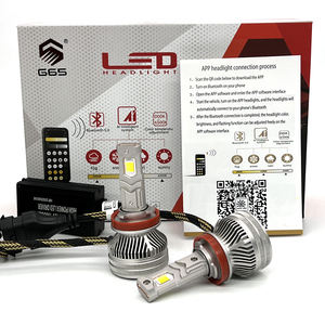 Bombilla de faros Led inteligente con Control de aplicación, colores ajustables, 2-75W, Led H1 H3 H4 H11 9006 9005 9012 H7, faros Led - Product Image 1