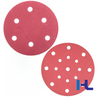 Disque abrasif en velcro rose en céramique OEM 5 6 pouces 125mm 150mm pour ponçage