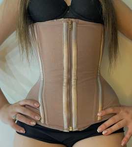Sablier corps complet Fajas colombiens gaines avec boucle de rangée et gaine à glissière ventre plat femme post-partum Corset taille formateur - Product Image 6