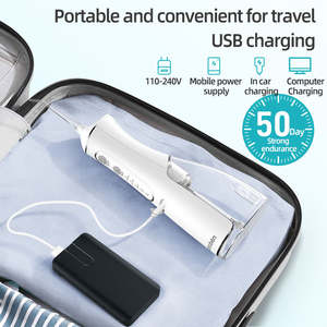 Irrigador bucal portátil, hilo dental de <span class=keywords><strong>agua</strong></span> tipo C, carga de 4 modos, cepillo de <span class=keywords><strong>dientes</strong></span> limpiador bucal de alta presión de pulso DIY - Product Image 6