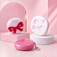 Palette de fards à paupières vide personnalisée avec logo, breloque porte-clés, emballage cosmétique avec miroir, palette de blush ronde portable – Vente en gros