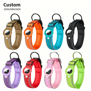 Collar de Adiestramiento para Perros Reflectante para Exteriores, Collar de Protección para Mascotas con Rastreador GPS de Nailon Antipérdida y Antirrotación - Product Image 1