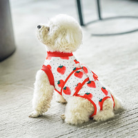 Combinaison de récupération post-opératoire pour chien, imprimée, avec fermeture auto-agrippante sur le ventre, ouverture pour la queue, anti-léchage, respirante, collier de protection, OEM