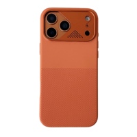 Étui de protection magnétique en alliage pour objectif d'iPhone 18 17 Pro Max, en silicone liquide couleur unie, avec recharge sans fil et doublure floquée