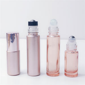 10ml verre clair cristal rouleau bouteille rechargeable pierre précieuse rouleau sur huiles essentielles avec éclats de pierre bouchon à vis étanchéité - Product Image 6