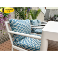 Meubles de patio modernes de luxe table et chaises de jardin ensemble de salle à manger d'extérieur en aluminium
