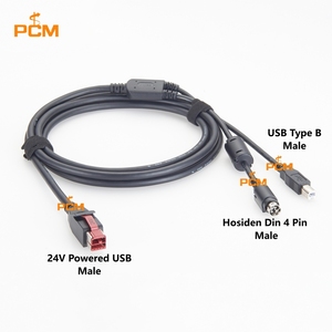 Cable de Impresora para Sistema POS, 24V, USB a Hosiden de 4 Pines, Cable de Alimentación USB Tipo B para Impresoras POS NCR RealPOS, Hub USB con Alimentación - Product Image 2