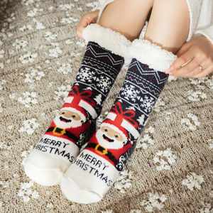 Xianghui di alta qualità spessi comodi e soffici scarpetta calzini inverno accogliente caldo di natale in pile monouso a maglia - Product Image 6