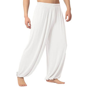Pantalons de <span class=keywords><strong>yoga</strong></span> hommes décontracté couleur unie pantalons baggy danse du <span class=keywords><strong>ventre</strong></span> <span class=keywords><strong>Yoga</strong></span> sarouel pantalons pantalons de survêtement à la mode vêtements de danse amples - Product Image 2