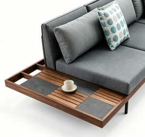 Conjunto de Sofás de Tela en Forma de L para Exteriores, Resistente a la Intemperie, para Jardín, Sala de Estar y Patio - Product Image 2