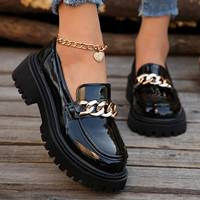 Vente en gros usine – Nouveauté été 2025 – Mocassins Mary Jane grande taille pour femme, à enfiler, à bout rond et semelle épaisse