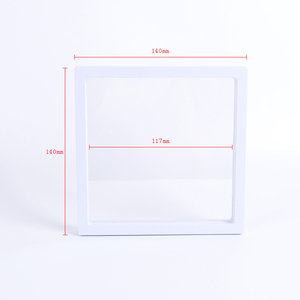 Boîte à bijoux flottante en film PE, boîte de rangement en ABS, étui d'emballage 3D, présentoir autoportant pour pierres précieuses, anneaux, boucles d'oreilles, colliers, cadre d'affichage à membrane - Product Image 4