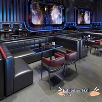 Canapé de restaurant musical, banquette de bar, canapé pour salon de thé, café, petit bar, combinaison table et chaises lumineuses